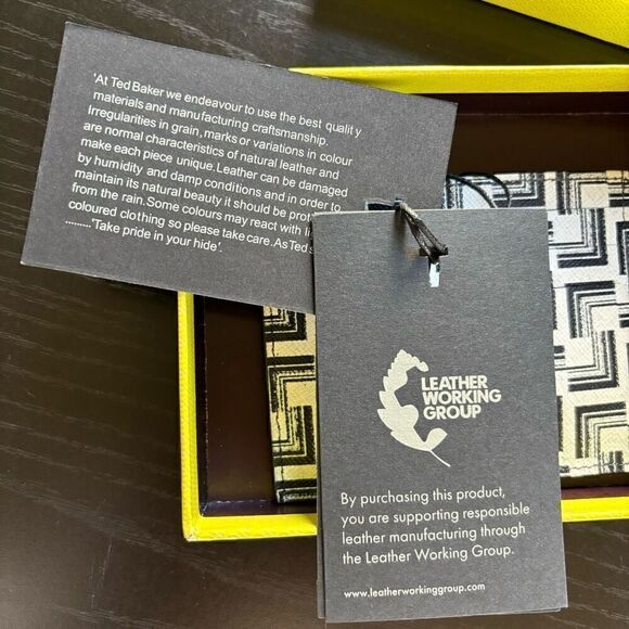 Ted Baker Given Leather Card Holder navy new - Picture 6 of 12